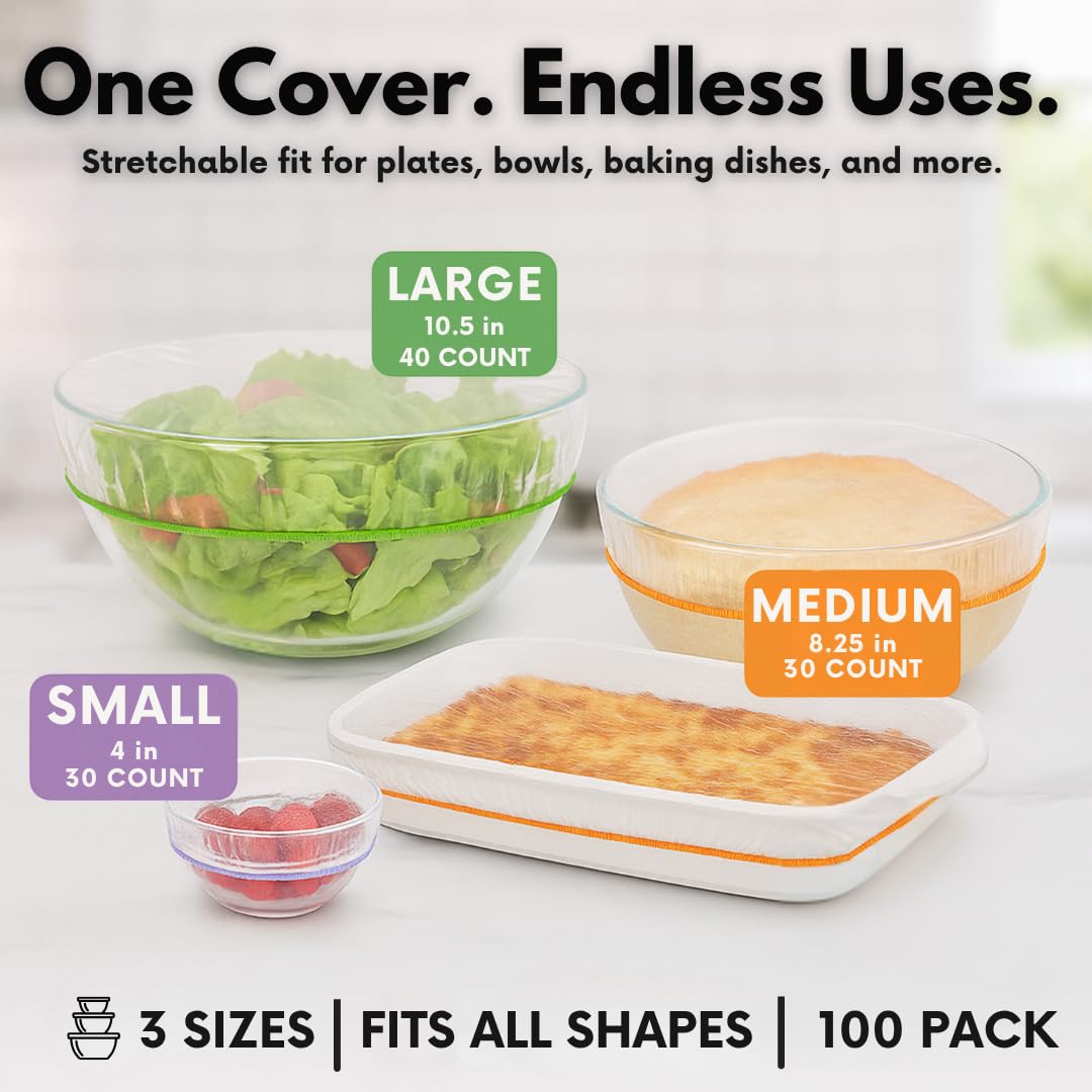 Kitchen Strong elastic food covers for bowls protect contents from dust and pests