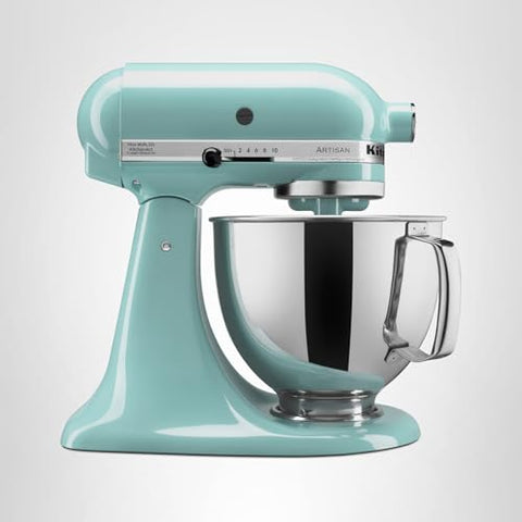 KitchenAid Aqua Sky color option adds style to a modern kitchen.