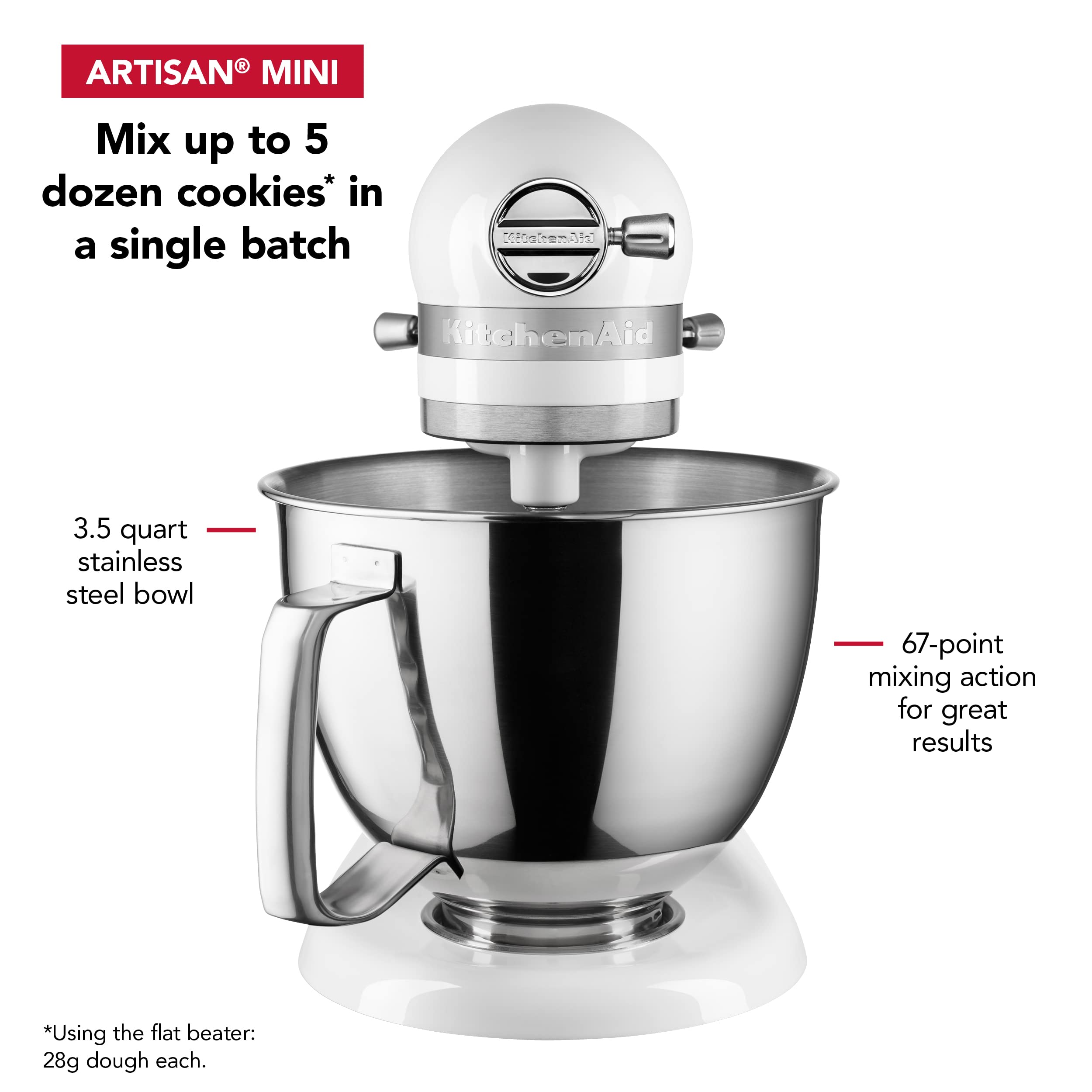 KitchenAid Artisan Mini 10-speed dial for versatile blending options.