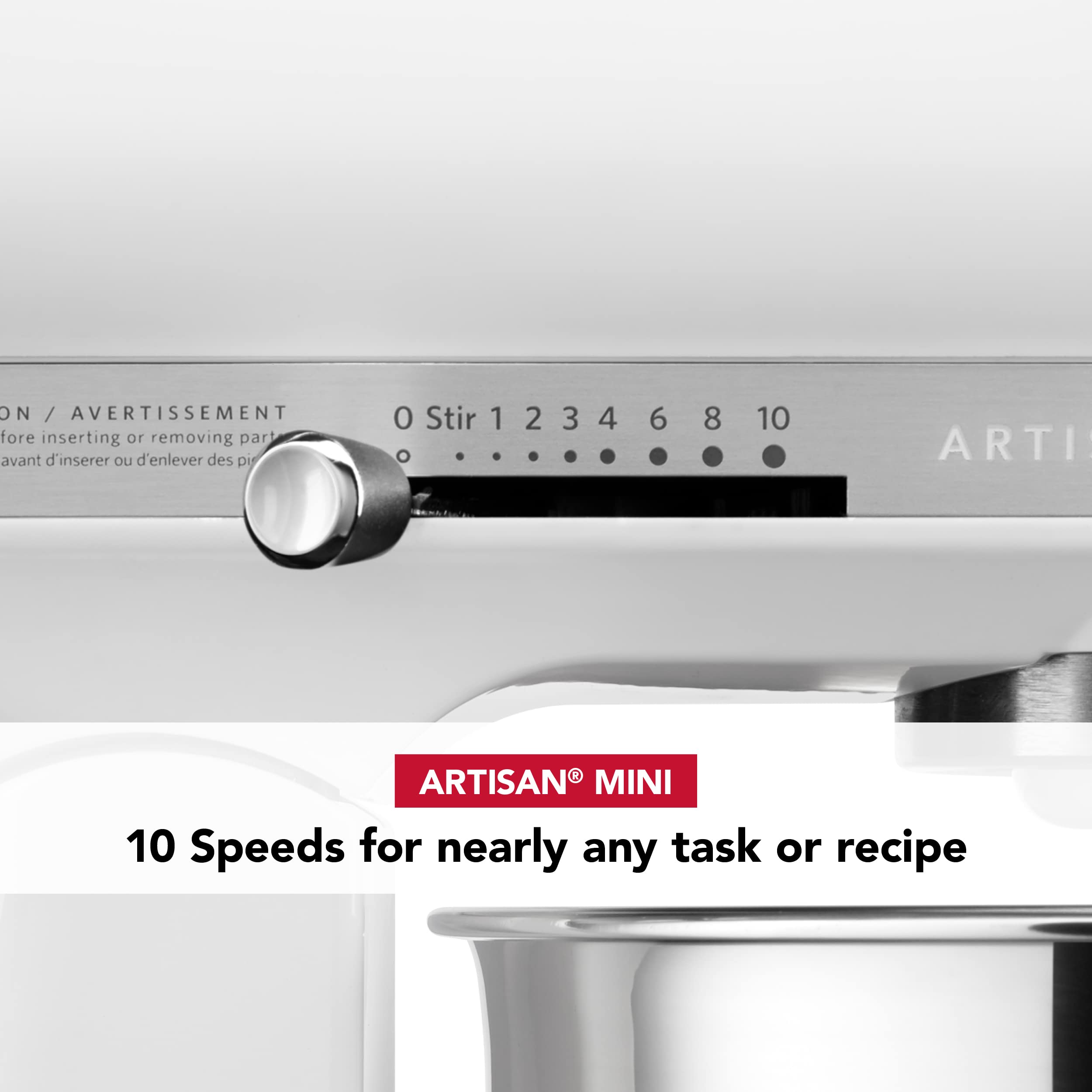 KitchenAid Artisan Mini compact footprint saves counter space.