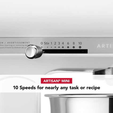 KitchenAid Artisan Mini compact footprint saves counter space.