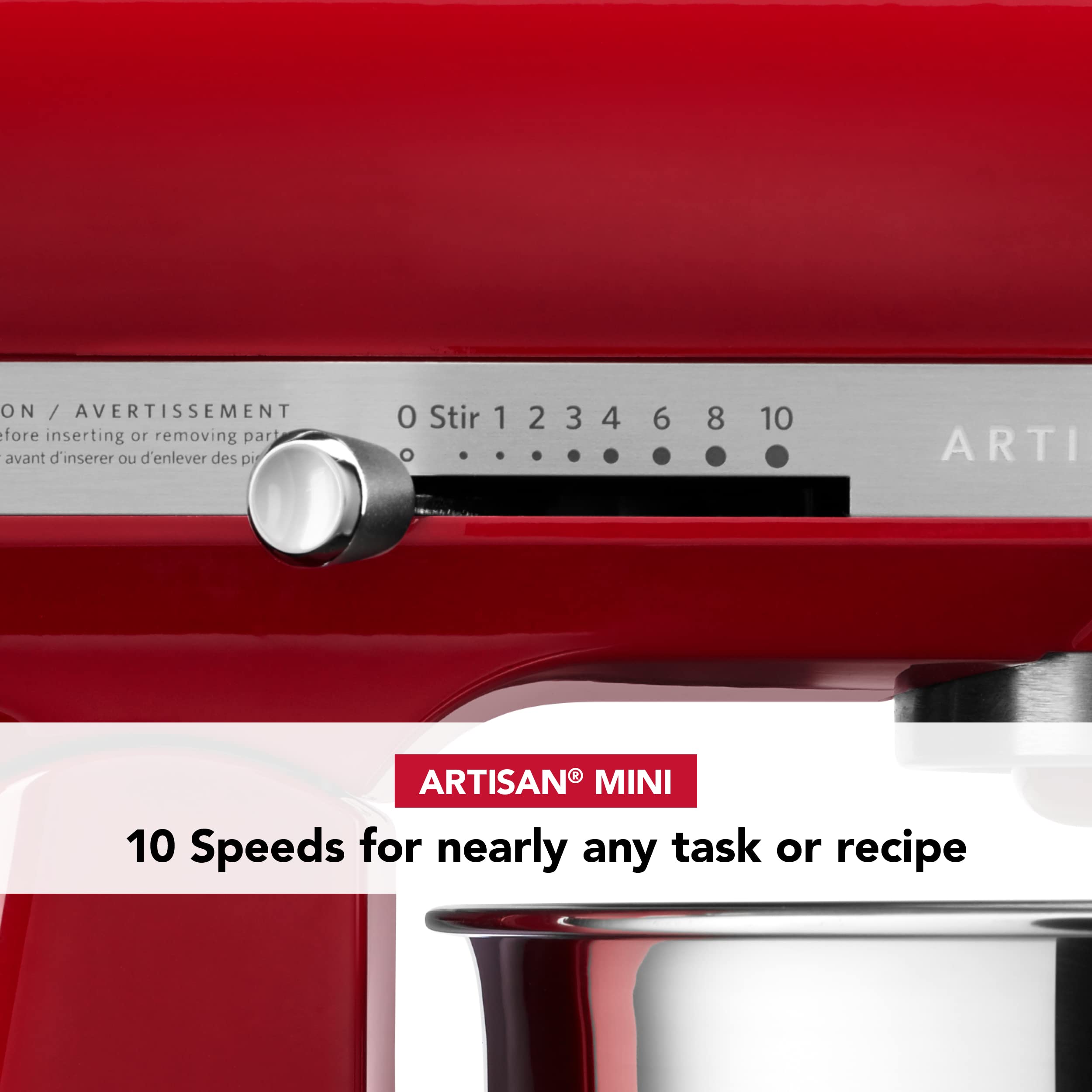 KitchenAid Artisan Mini with dough hook for kneading small batches of bread dough