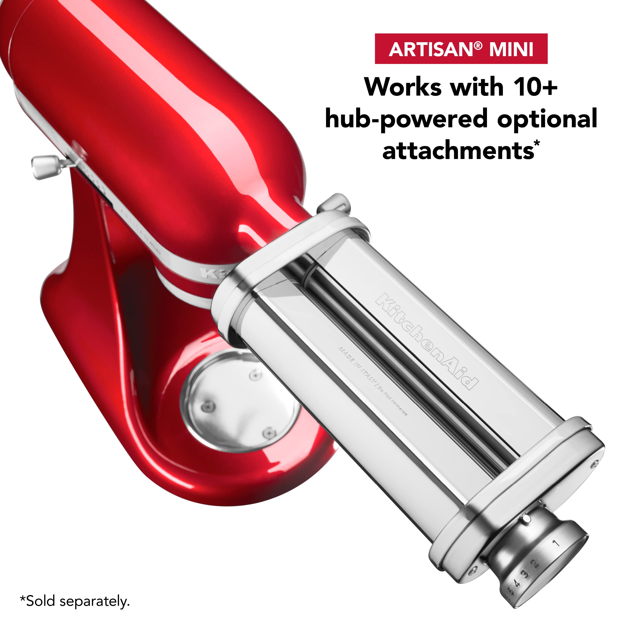 KitchenAid Artisan Mini flex-edge beater for thorough mixing and less scraping.