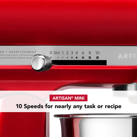 KitchenAid Artisan Mini powerful motor in a compact design for versatile tasks.