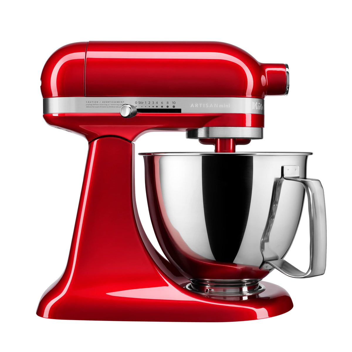 KitchenAid Artisan Mini tilt-head demonstrates easy access while saving counter space.