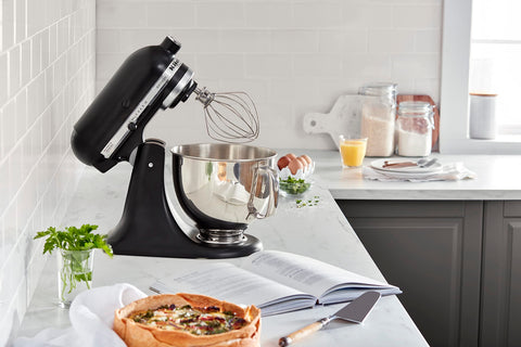 KitchenAid tilt-head design for easy access to the bowl and ingredients