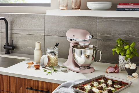 Feather Pink color option adds style to modern kitchens with KitchenAid Artisan.