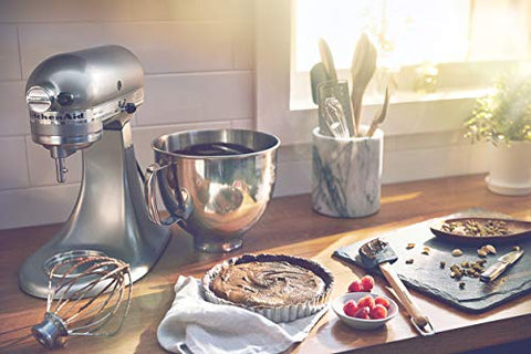 KitchenAid mixer used for cookie baking demo for family gatherings.