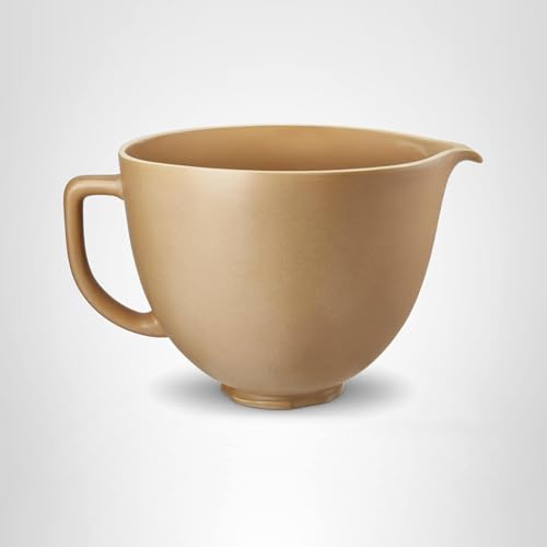 KitchenAid fired clay ceramic bowl, easy transfer from bowl to pan with less mess.