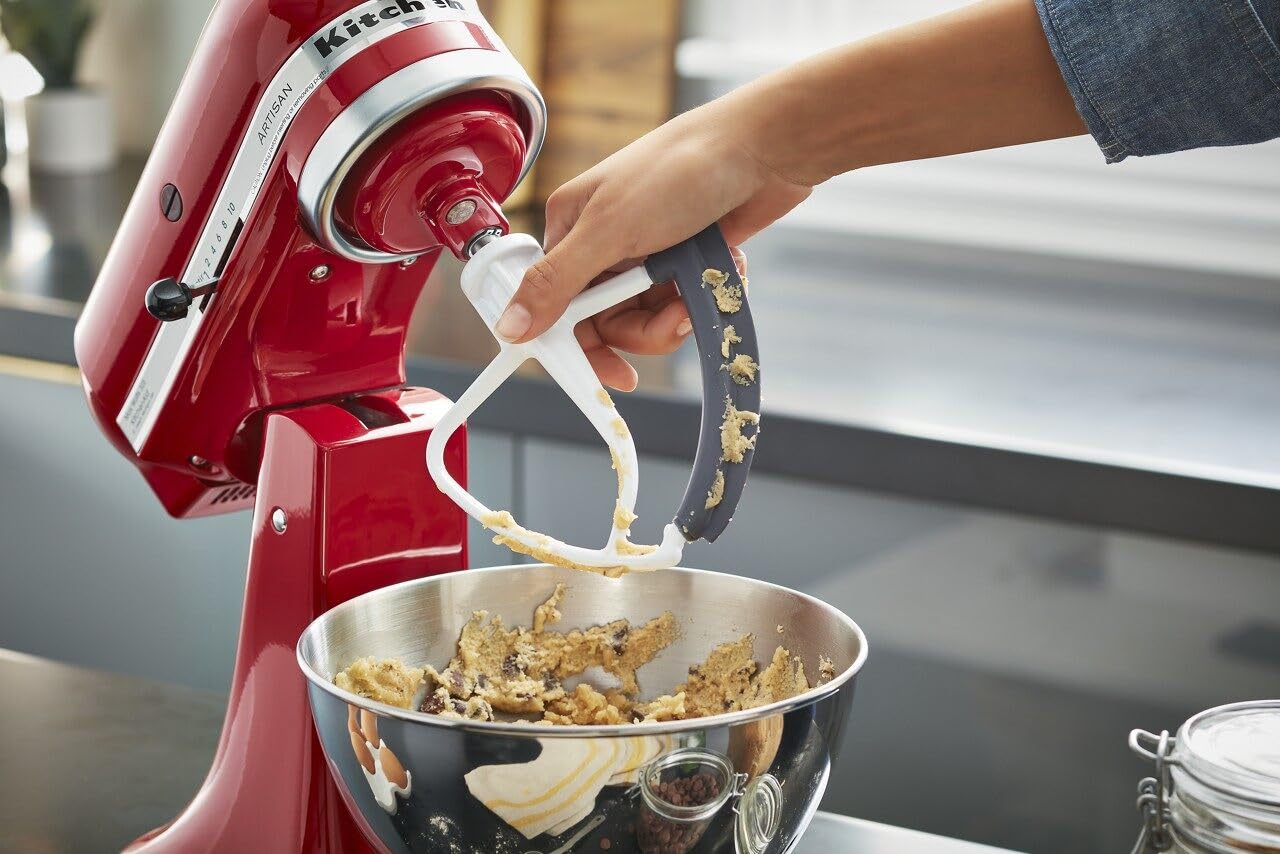 KitchenAid KFE5T Beater enables fast mixing with flexible edge
