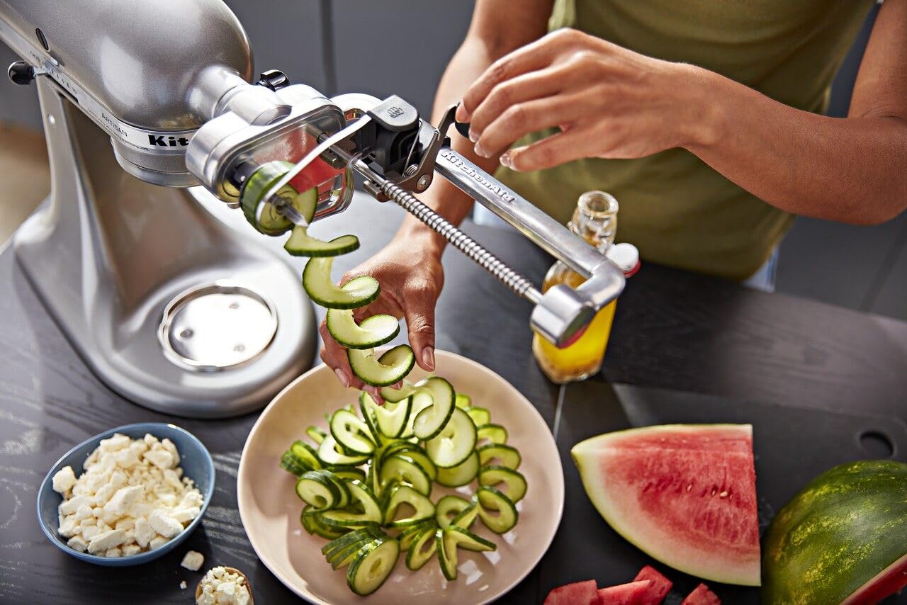 KitchenAid Spiralizer Plus with seven blades highlighted for creative fruit and vegetable prep