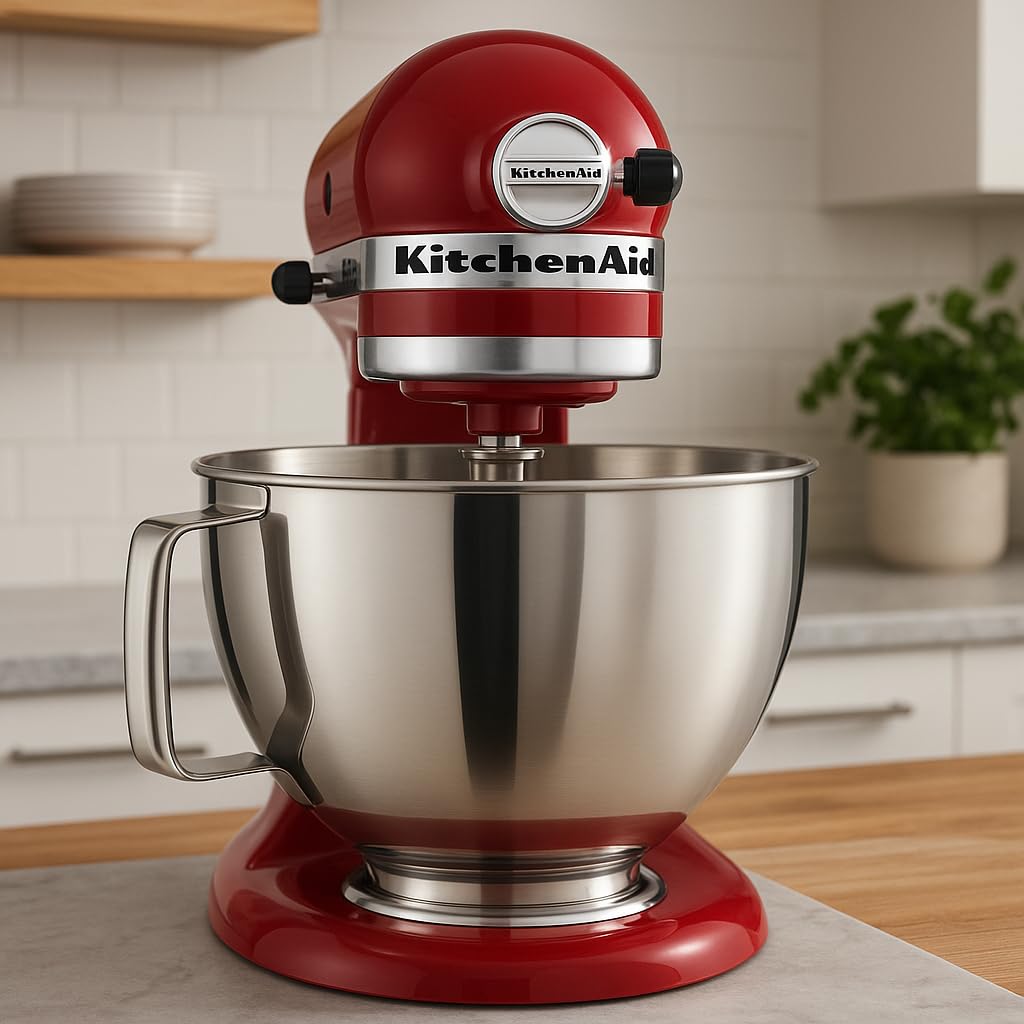 KitchenAid Tilt-Head Mixer 10-speed control enables precise mixing for batters and creams.
