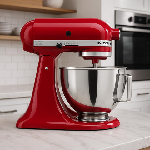 KitchenAid Tilt-Head Mixer tilt-head open shows easy access for bowl and beater.