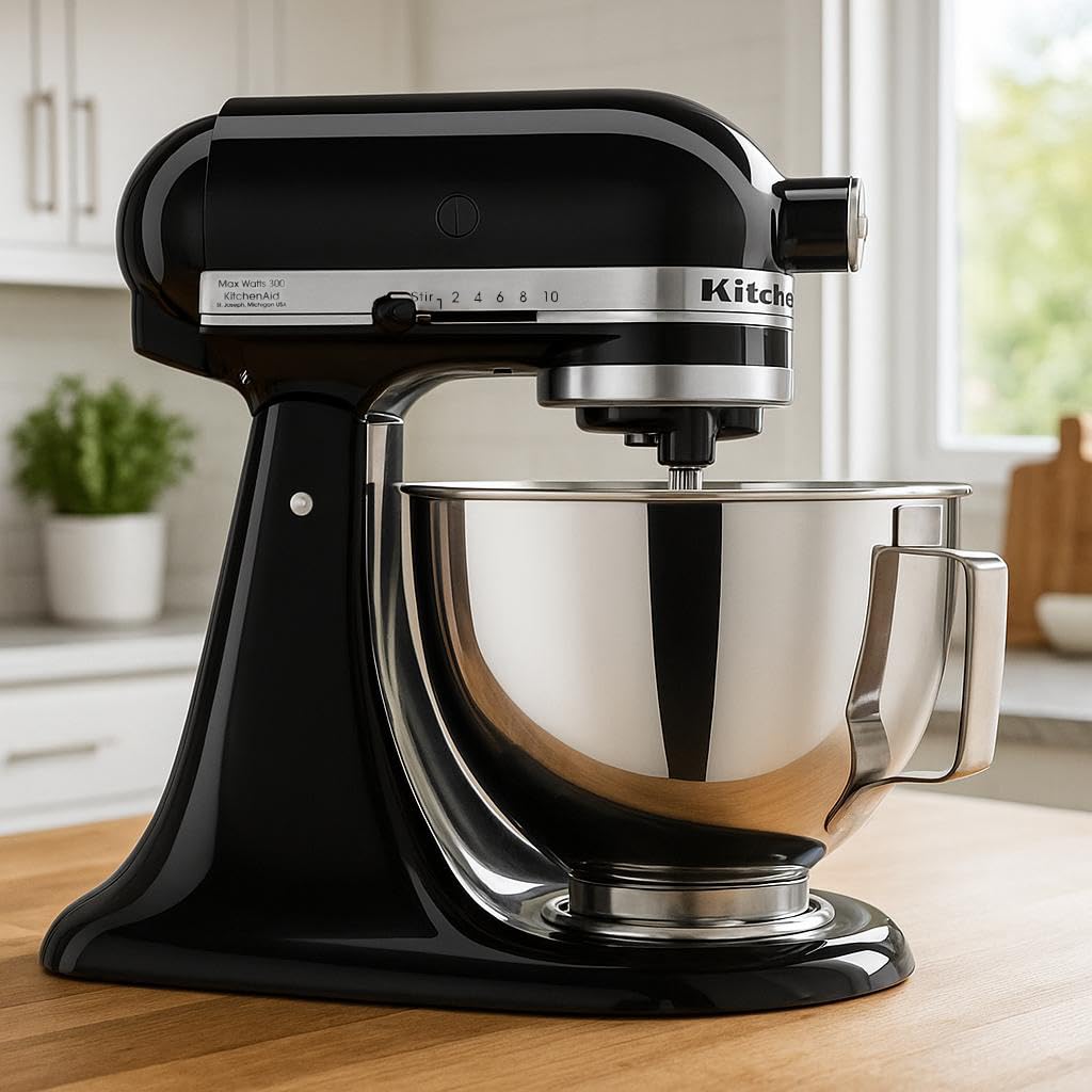 KitchenAid Onyx Black finish adds sleek, durable kitchen style.
