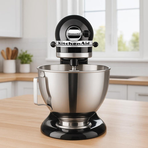 KitchenAid mixer speed control highlights 10 speeds for precise mixing.