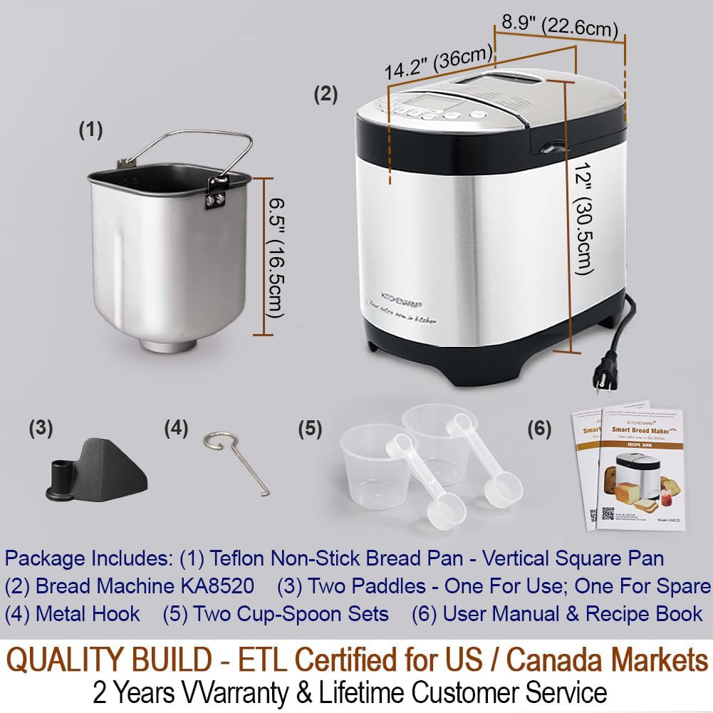 KITCHENARM 2.5-inch LCD display for clear, user-friendly operation.