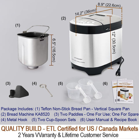 KITCHENARM 2.5-inch LCD display for clear, user-friendly operation.