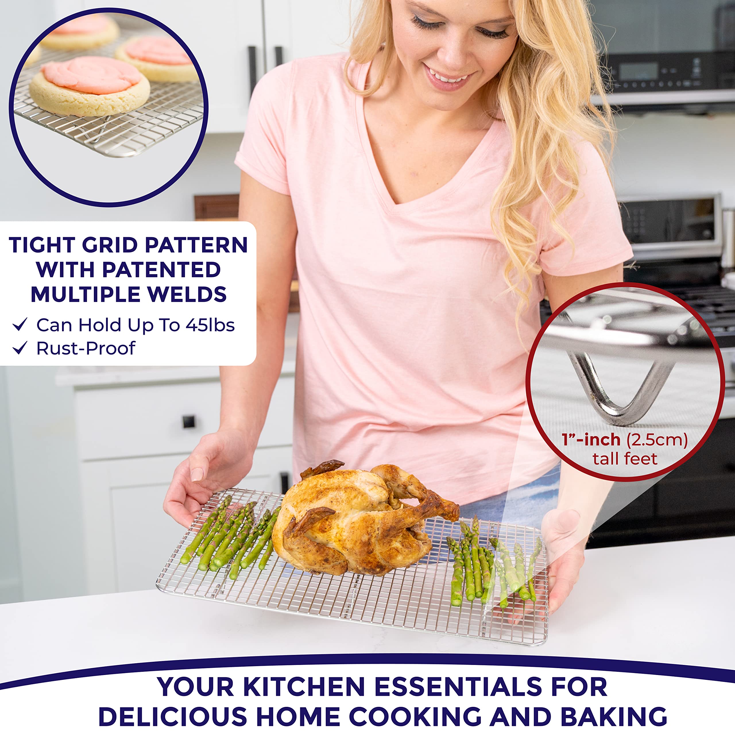10x15 jelly roll rack fits standard jelly roll pans for versatile cooking