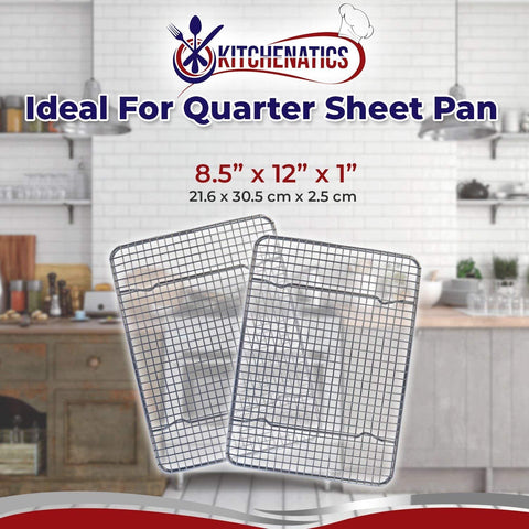 Kitchenatics dishwasher-safe cooling rack for easy cleanup after baking.