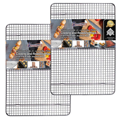 KITCHENATICS heavy-duty half-sheet rack for even cookie cooling