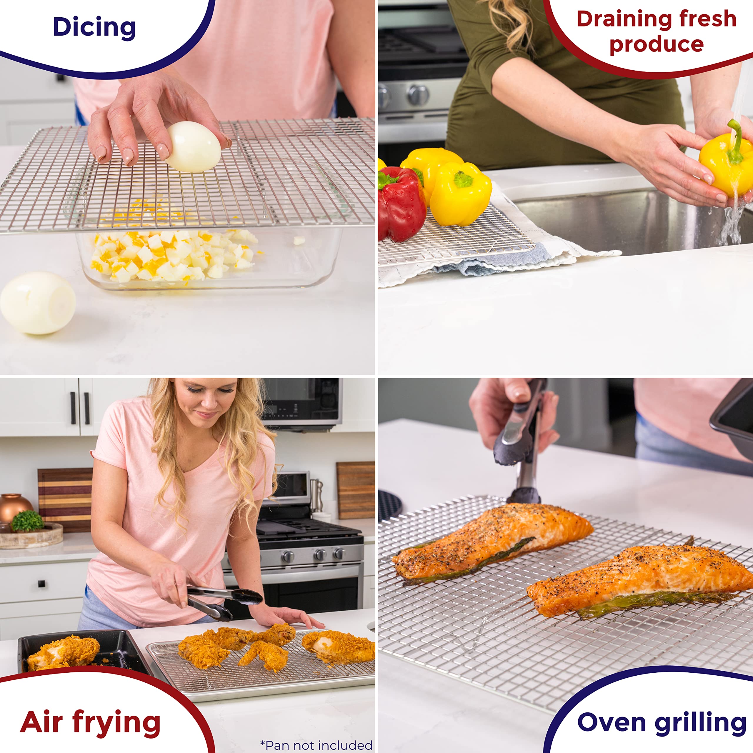 KITCHENATICS multi-use rack doubles as dish drying and organizing shelf