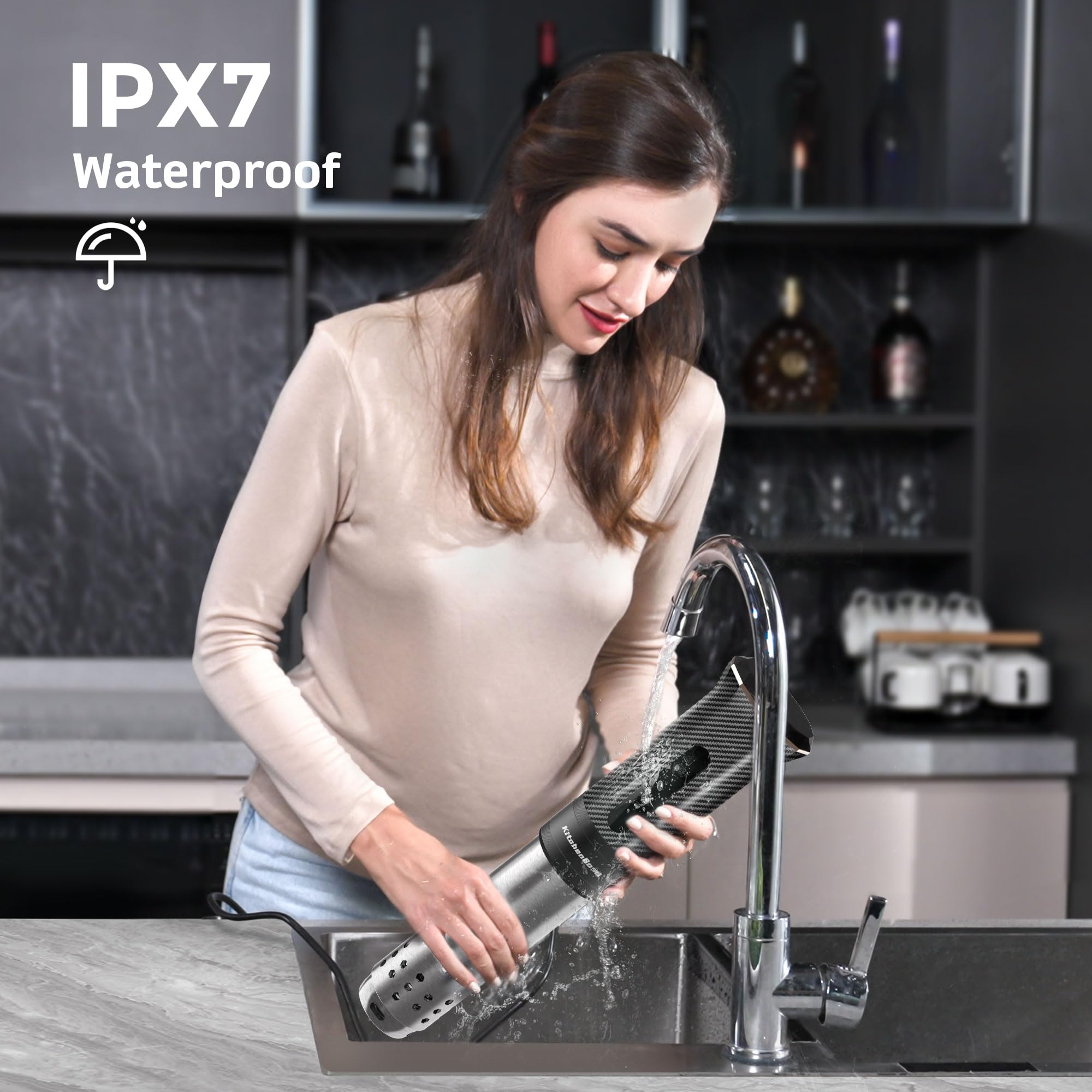 KitchenBoss 1100W fast-heat performance supports quick meal prep.