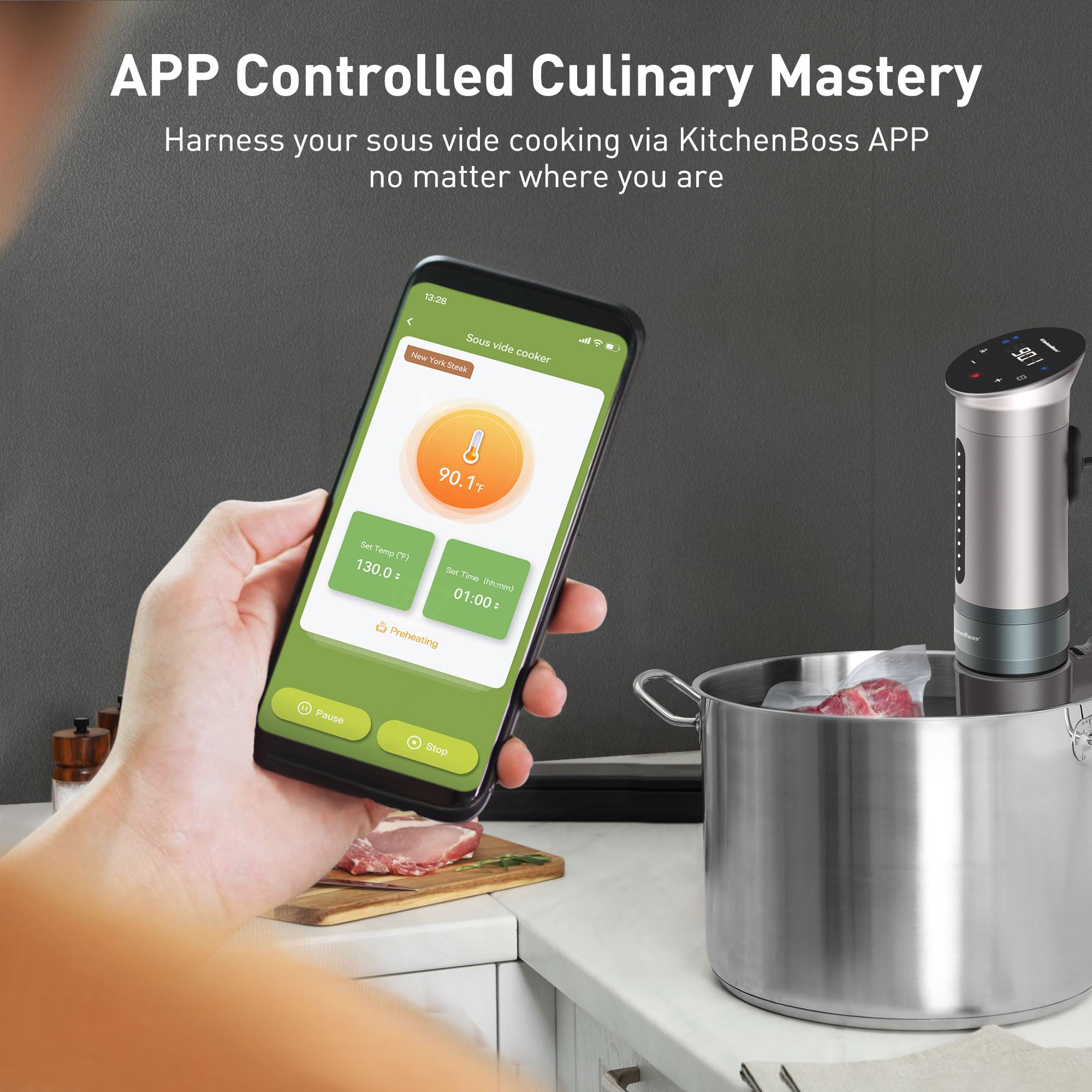 KitchenBoss stainless steel construction avoids plastics for durable cooking
