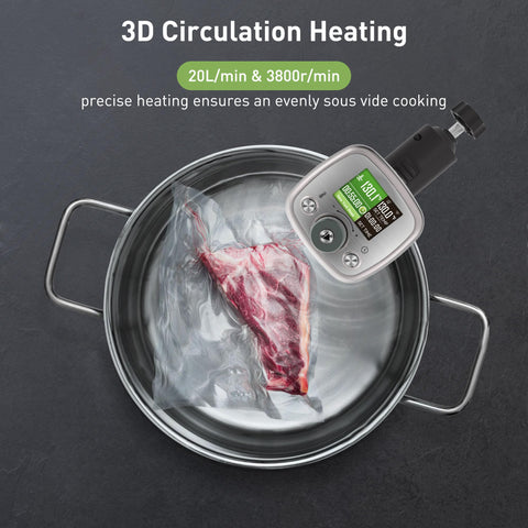 KitchenBoss thermostatic control delivers precise temperature within 0.1°C