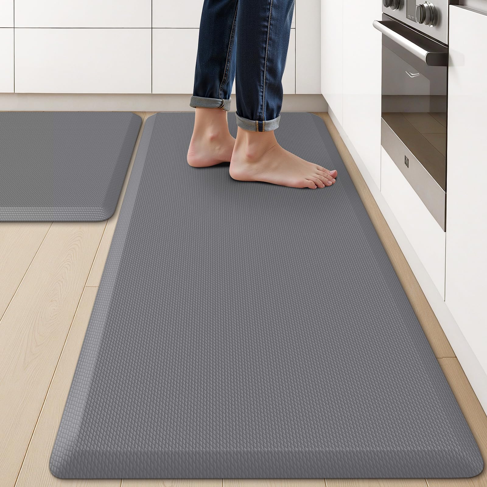 KitchenClouds anti-fatigue mat memory foam for comfortable standing during prep