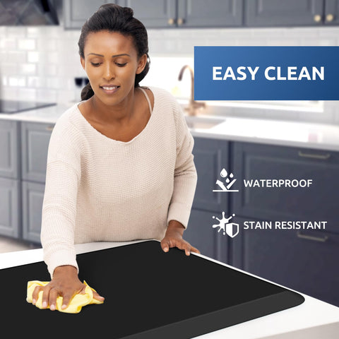 KitchenClouds anti-slip bottom design keeps rug in place during use