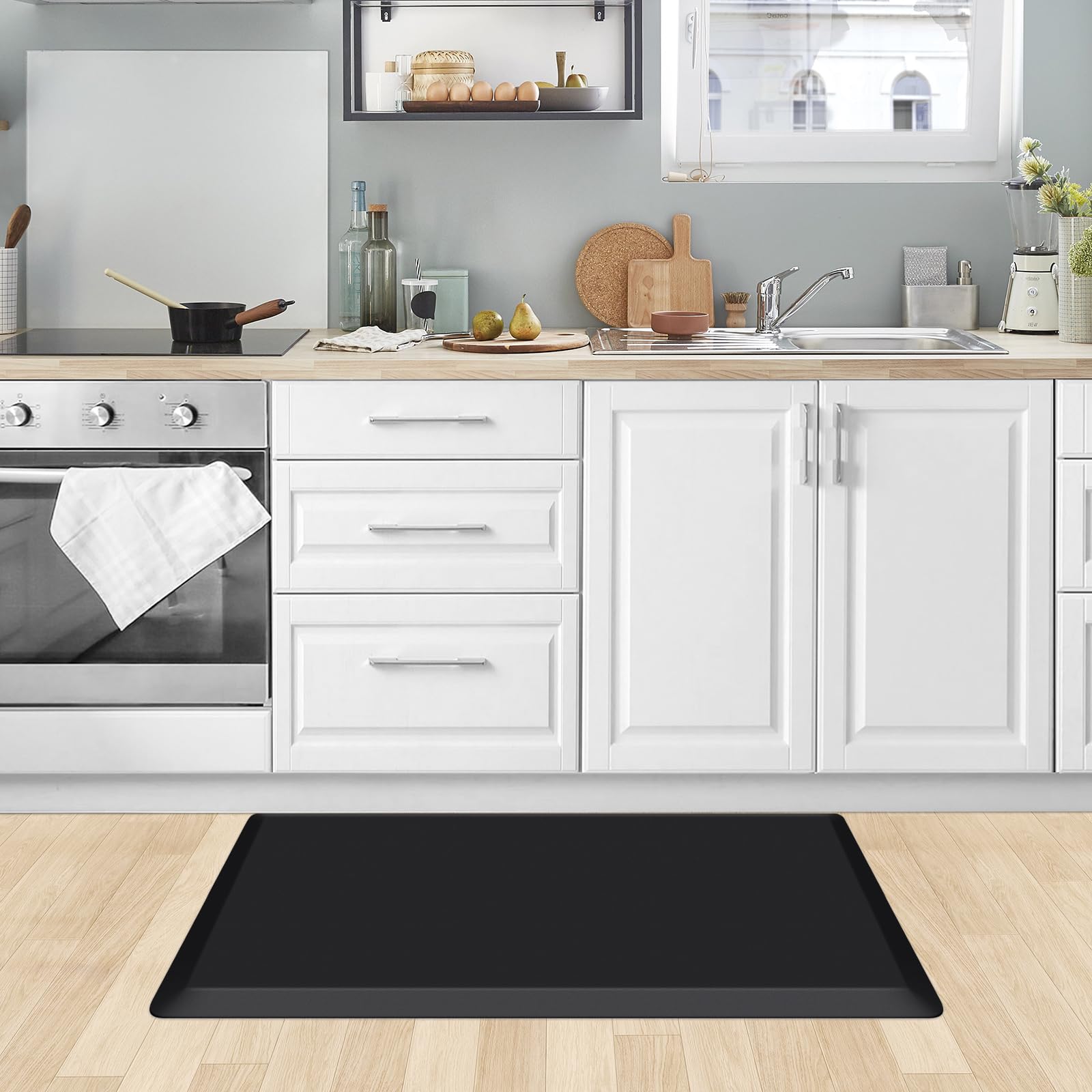 KitchenClouds bevel edge safety feature reduces tripping risk