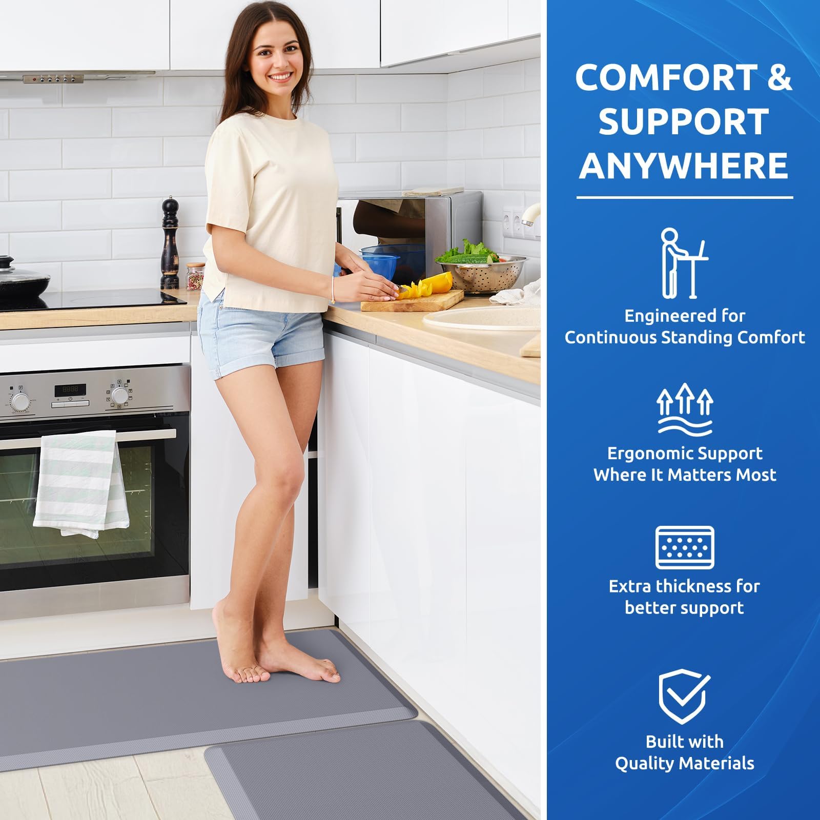 KitchenClouds beveled edges reduce tripping near work zones