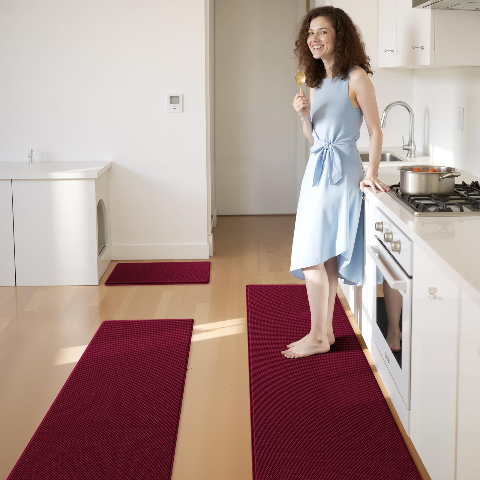 KitchenClouds care tips showing flattening creases for quick setup