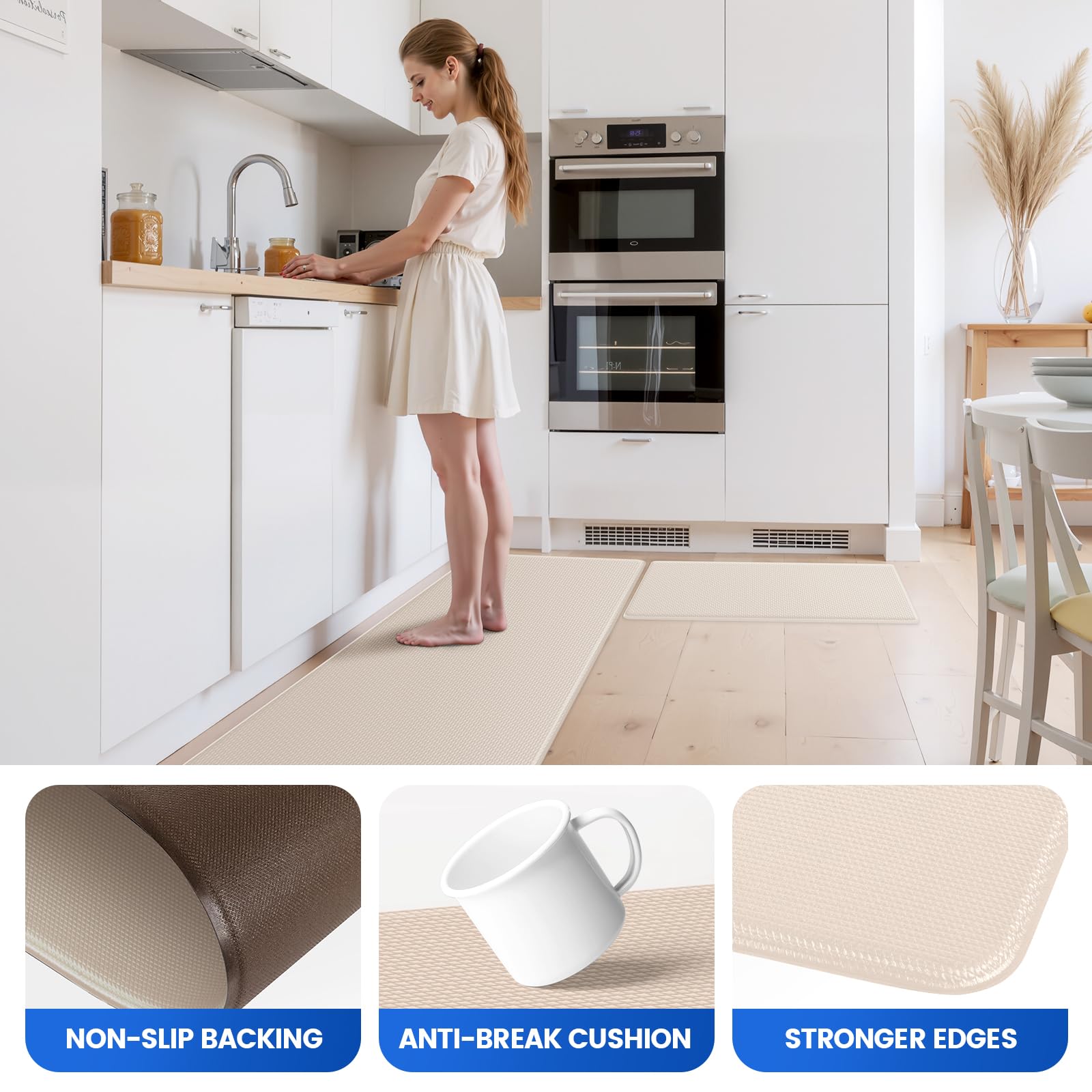 KitchenClouds easy-clean surface allows quick wipe-down of messes.
