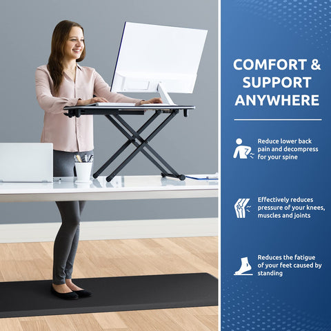 KitchenClouds mat features bevel edge to minimize tripping risks.