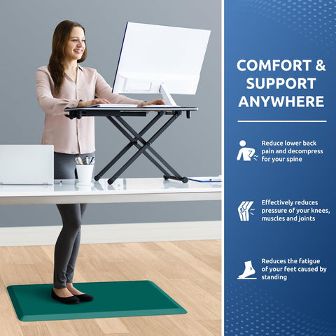 KitchenClouds diamond-pattern bottom helps prevent mat movement during tasks.