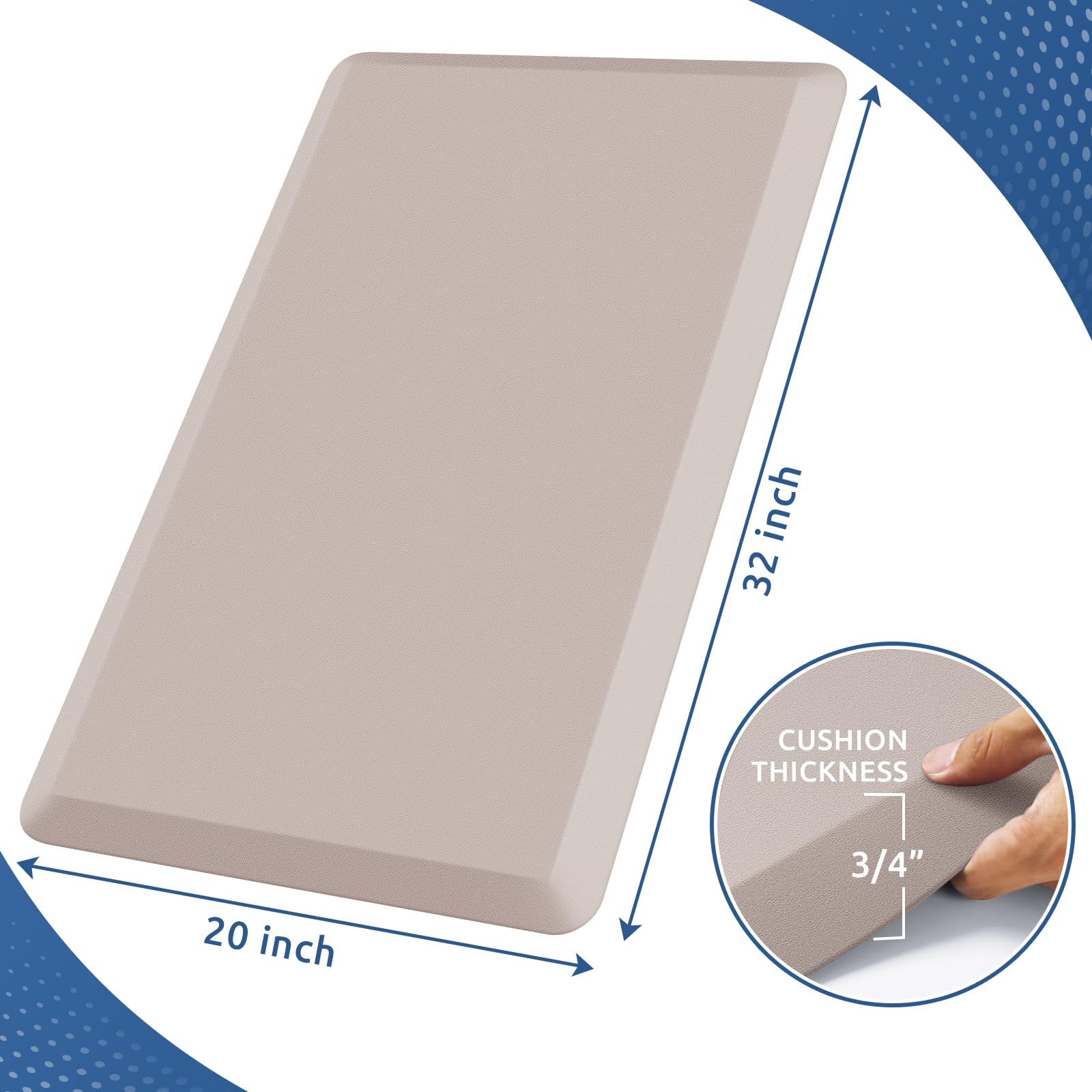 KitchenClouds Kitchen Mat with waterproof surface for easy cleaning after meals.