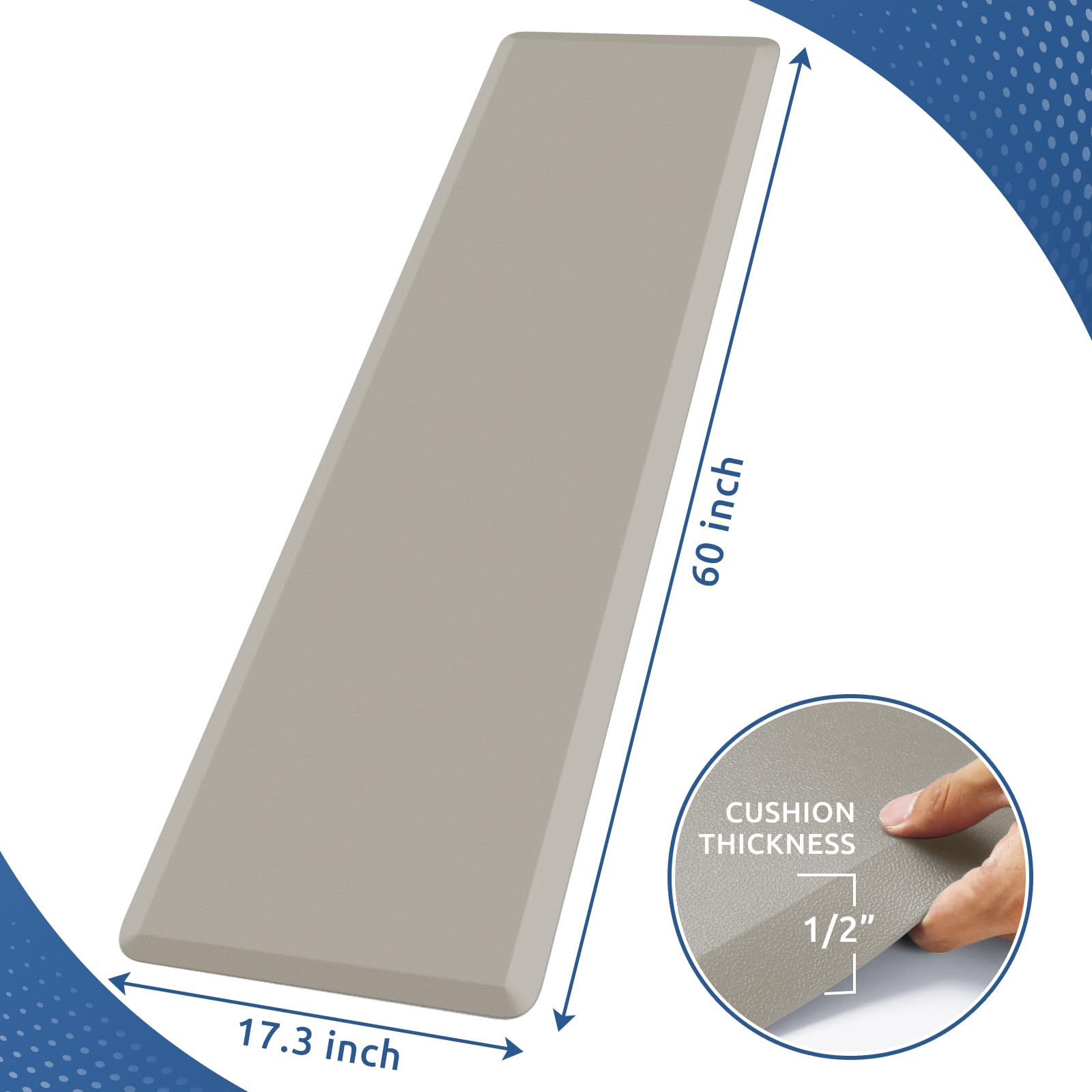 KitchenClouds Kitchen Mat is waterproof and easy to clean