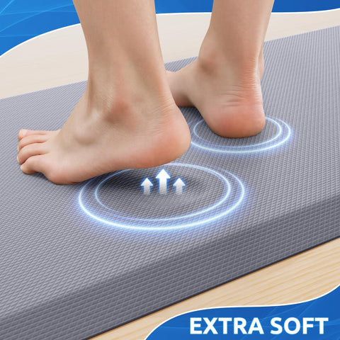 KitchenClouds mat has non-slip bottom for safer cooking