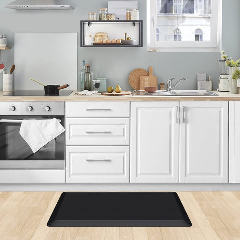 Soft PVC foam KitchenClouds mat delivers comfortable standing for meal prep.