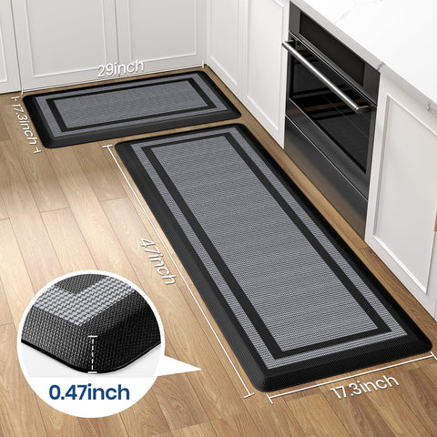 KitchenClouds waterproof kitchen mat with quick wipe-clean surface