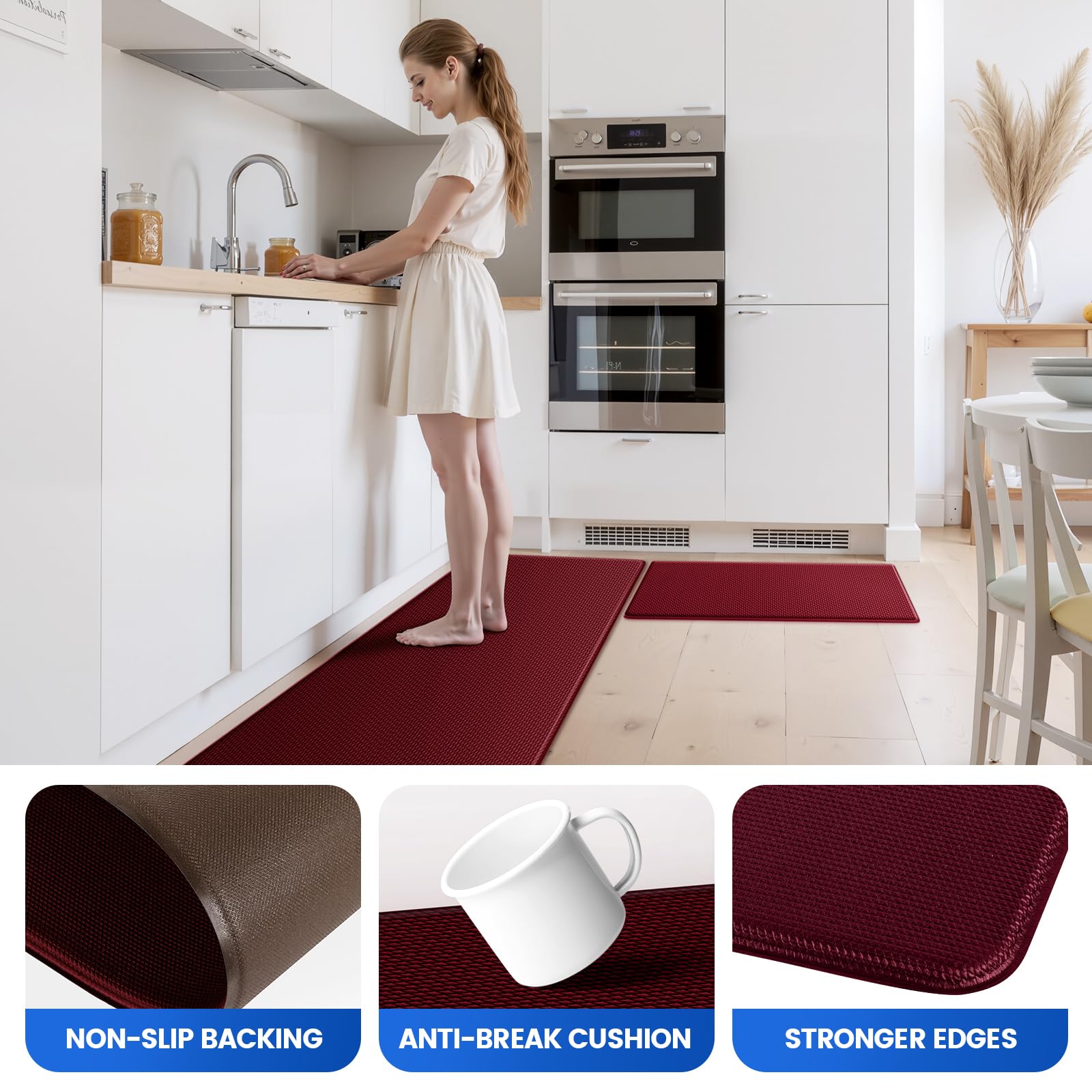KitchenClouds waterproof sink mat protects floors from spills