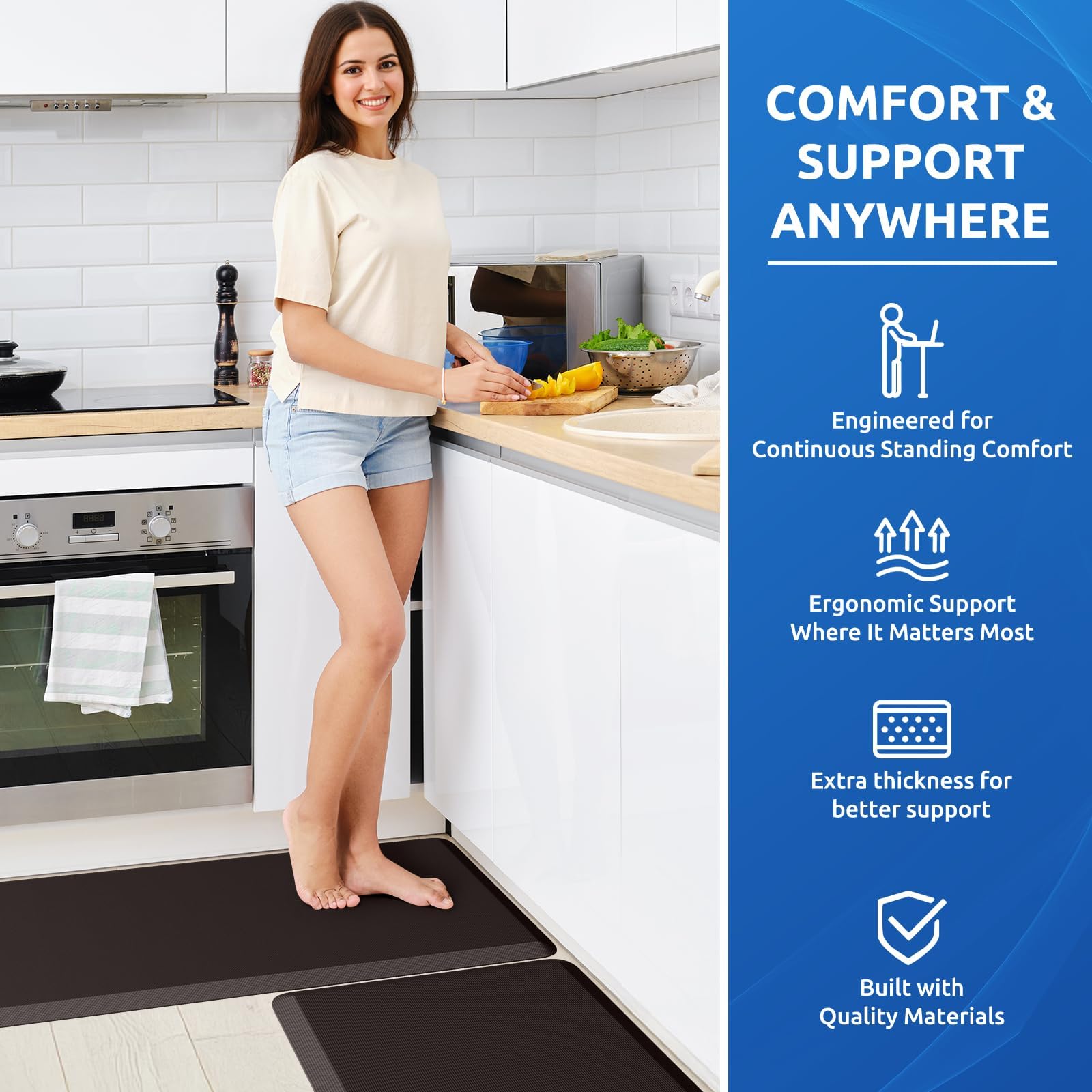 KitchenClouds waterproof, stain-resistant surface makes cleanup quick after meals.