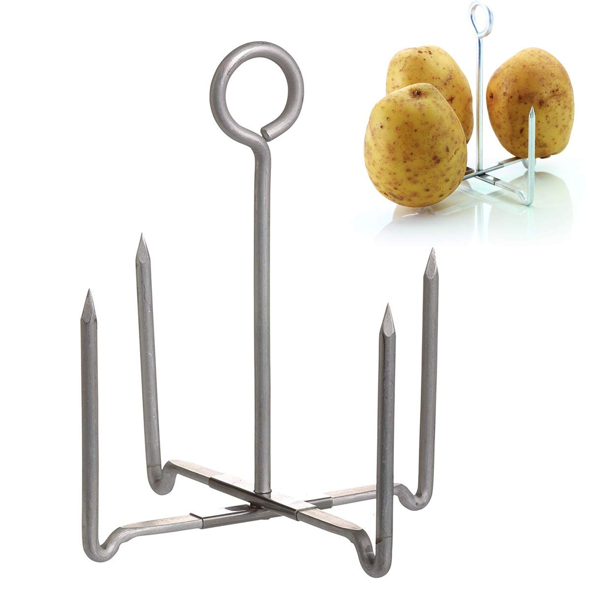 KitchenCraft potato baking stand with 4-prong design for even oven baking.