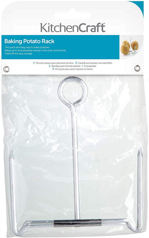 KitchenCraft potato rack folded flat for compact storage after cooking.