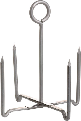KitchenCraft 4-prong stand with sharp insert tip eases potato placement in oven.