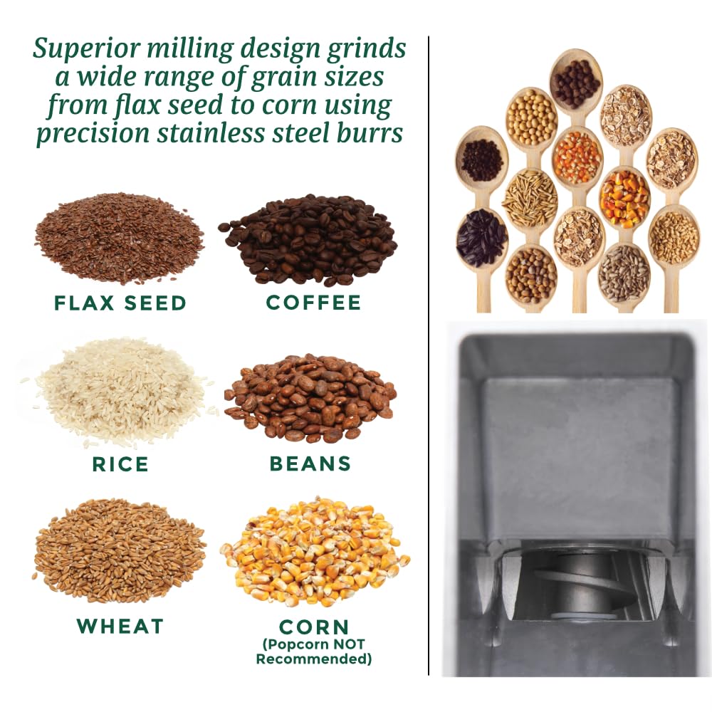 Kitchen Crop VKP Deluxe burrs close-up emphasizes durable stainless steel construction