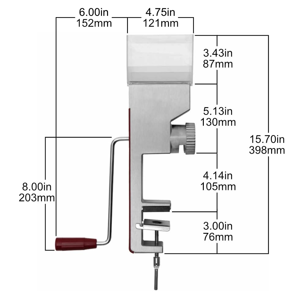 Kitchen Crop VKP Deluxe mounted on counter demonstrates secure setup for steady milling