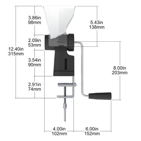 KITCHEN CROP stainless steel burrs grain mill emphasizes durable grinding abilities