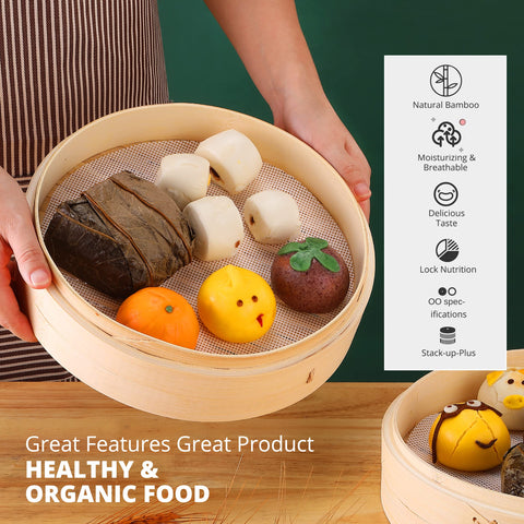 KitchenCrust stainless steel ring provides sturdy, stable steaming.